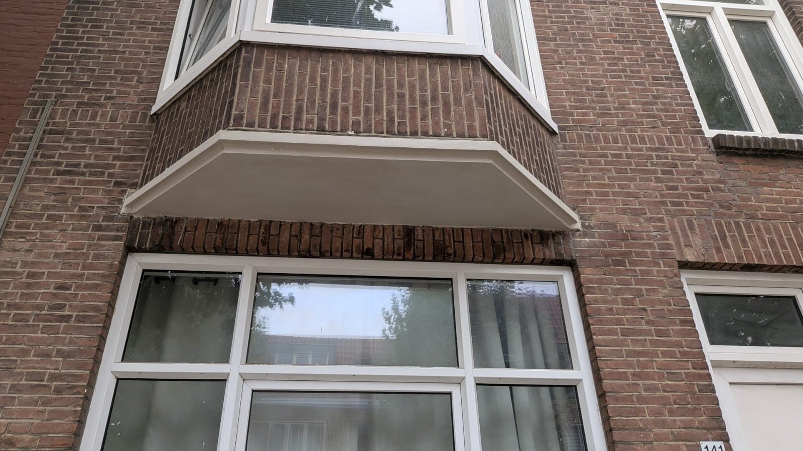 Betonherstel aan een erker, Na