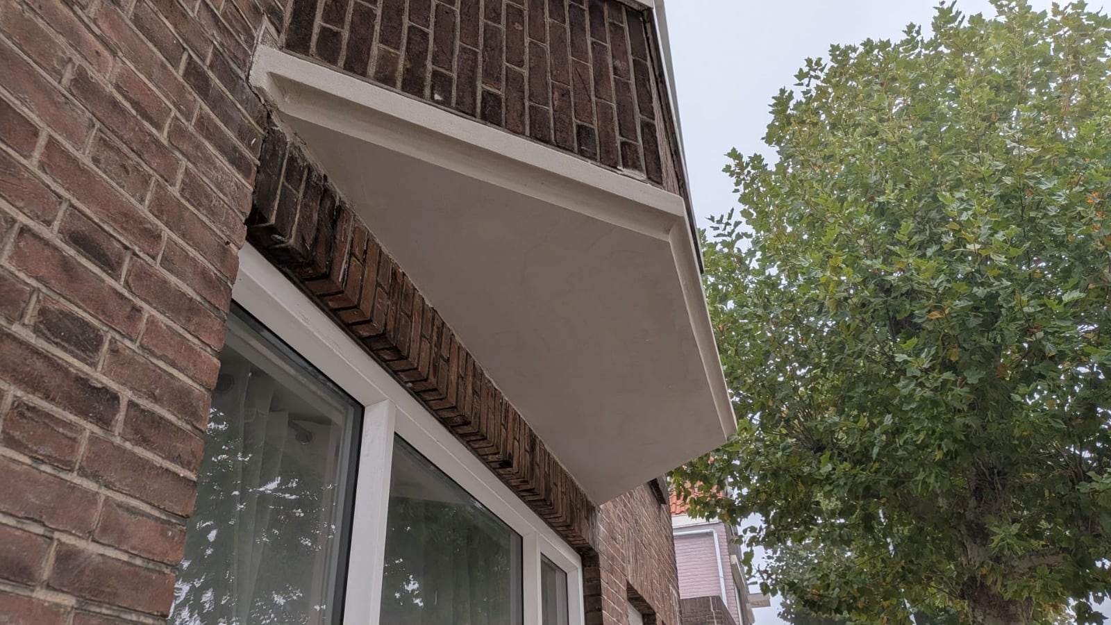 Betonherstel aan een erker, Na