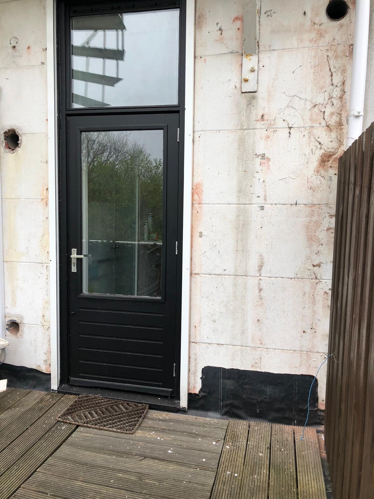 Renovatie achtergevel met dakterras, Voor